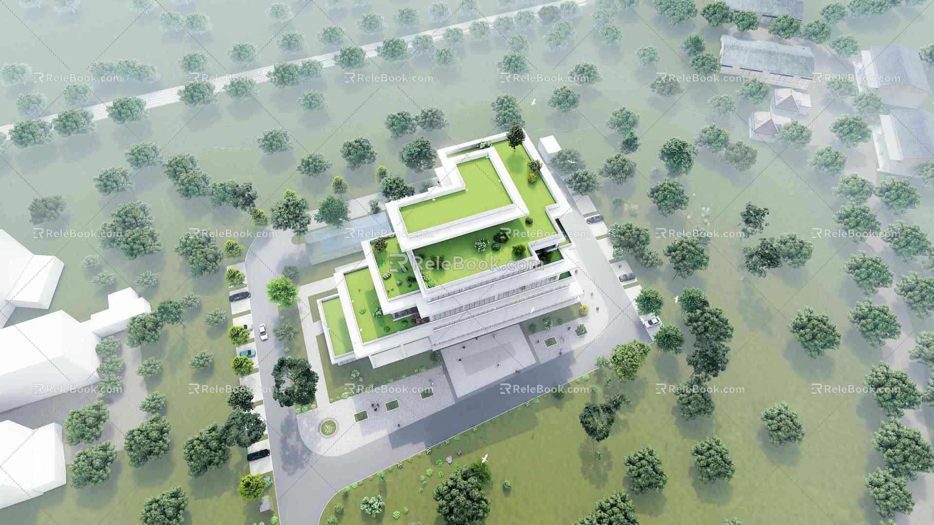 Modern Aerial View 3d model