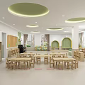 Spacious Bright Kindergarten Classroom With Wooden Furniture And Piano