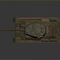 Detailed Military Tank With Vintage Metal Tracks And Cannon Texture Design