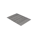 Geometric Pattern Square Rug With Blue Gray And Cream Design For Home Decor