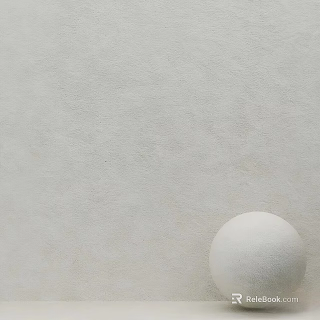Modern Minimalist White Sphere Decor Against Light Textured Wall Background 3d model