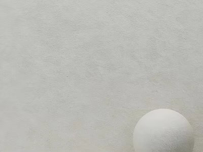 Modern Minimalist White Sphere Decor Against Light Textured Wall Background 3d model