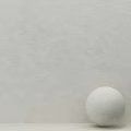 Modern Minimalist White Sphere Decor Against Light Textured Wall Background 3d model