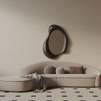 Modern three-seat sofa 3d model