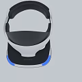 PlayStation VR Headset With White Black Design And Blue Lighting Features