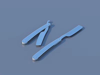Essential Silver Metal Personal Grooming Tools Including Nail Clippers And File 3d model