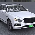 White Bentley Luxury SUV Featuring Elegant Exterior Design And Distinctive Front Grille