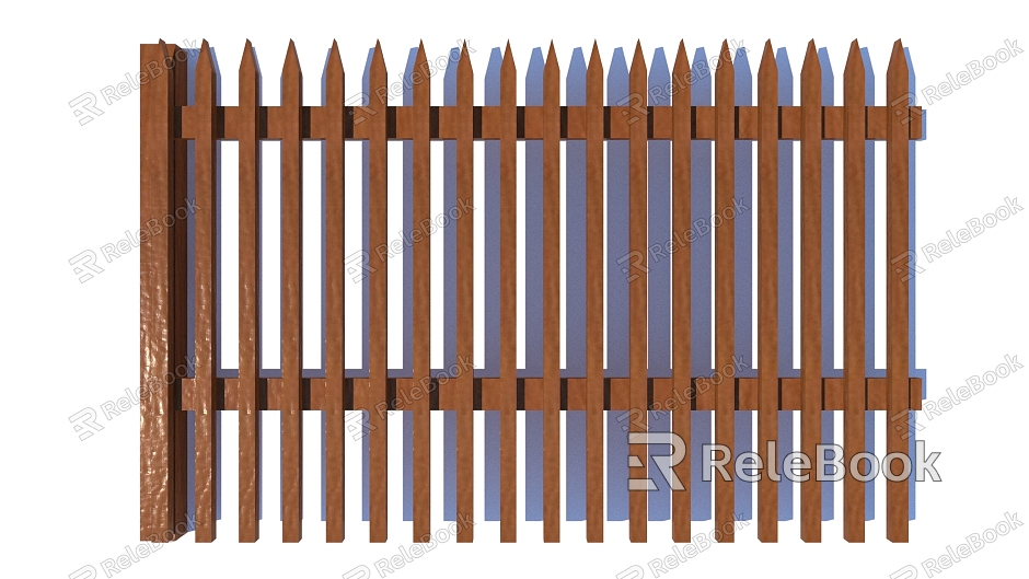 Wooden fence railing vertical fence mahogany fence model