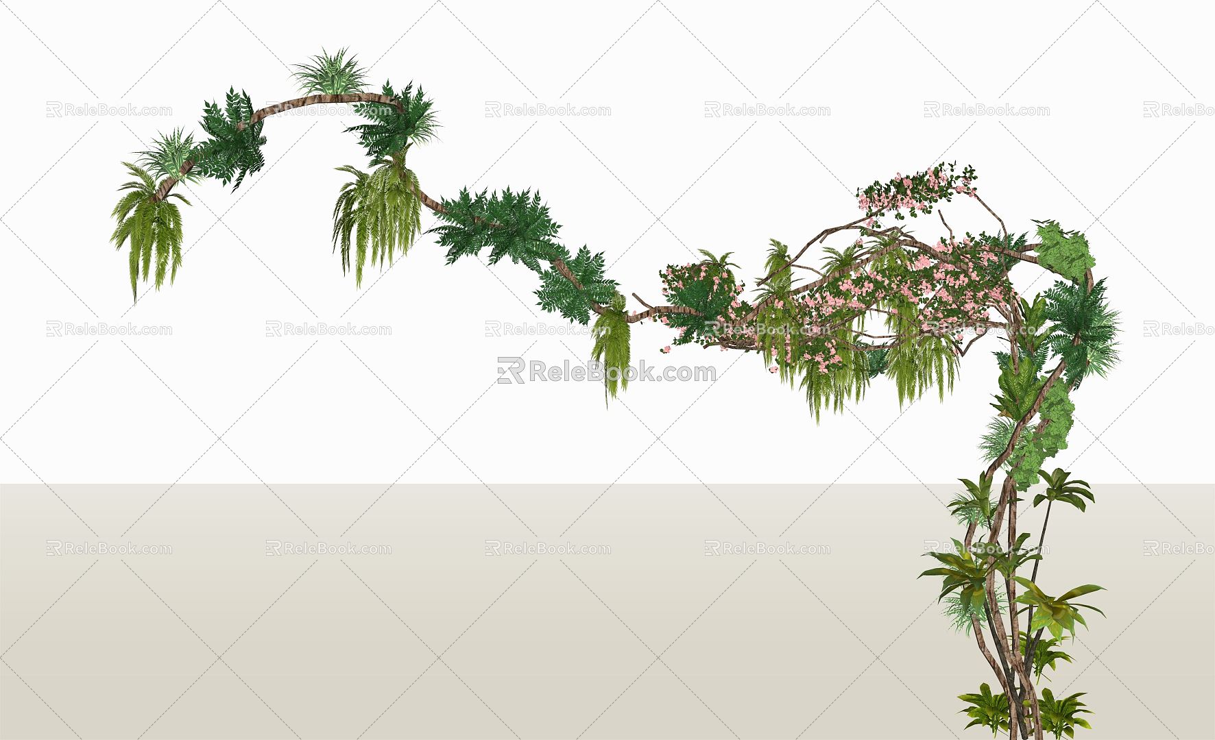 Modern Vine Vine Plant Tree Vine Decoration 3d model