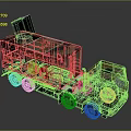 Camouflage Military Truck With Large Black Equipment Multiple Wheels And Functional Design For Military Use