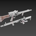 Modern Sniper Rifle 3d model