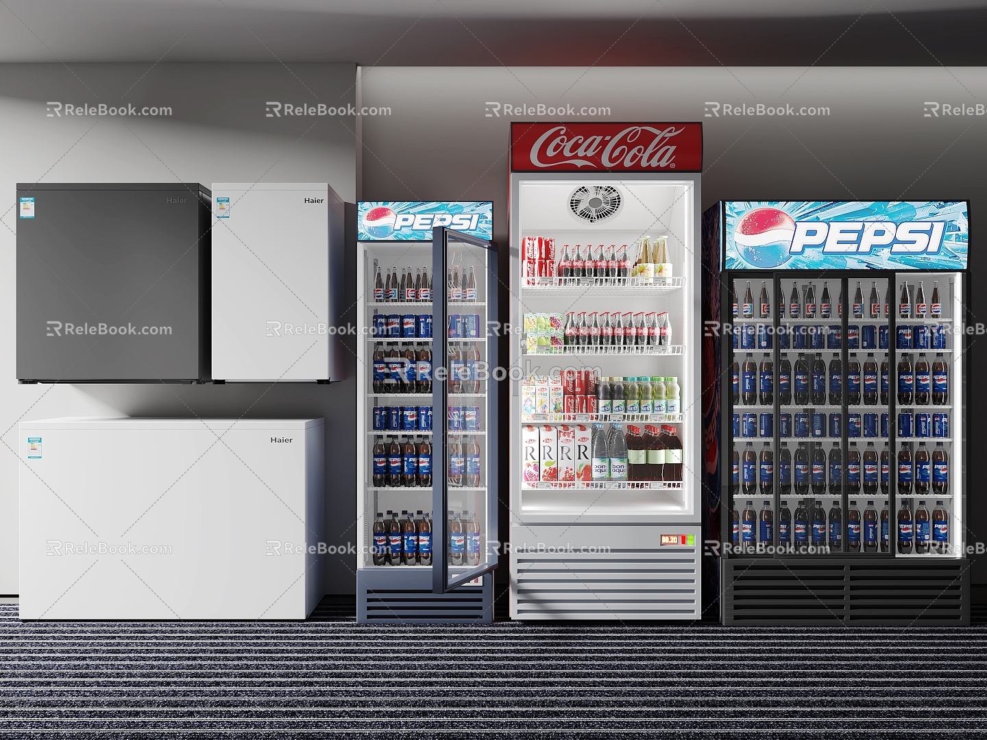 Modern Commercial Freezer 3d model