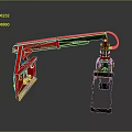 Red Black Heavy Duty Utility Vehicle With Reflective Mechanical Arm For Industrial Use