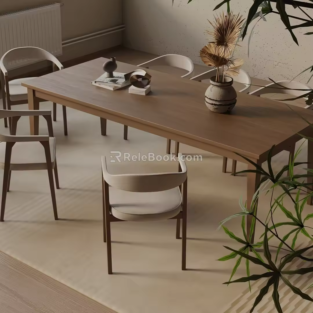 Modern table combination 3d model