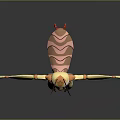 Anthropomorphic Insect Character Design With Antennae Spotted Body And Pink Wings