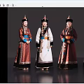 Four Women Wearing Traditional Colorful Costumes With Decorative Belts And Hats