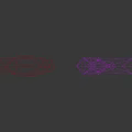 Two Different Bows With Detailed Decorative Elements And Colored Accents As Weapons