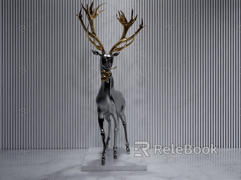 Modern Sculpture Deer Sculpture model