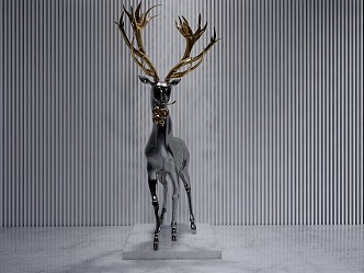 Modern Sculpture Deer Sculpture 3d model