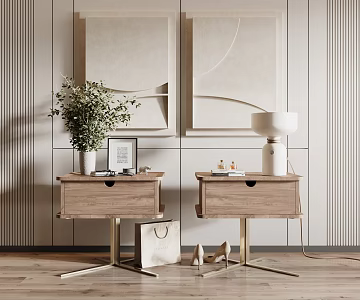 Modern bedside table 3d model