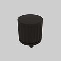 Luxury Dark Walnut Round Wooden Chest Of Drawers With Exquisite Tassel Pull Handles