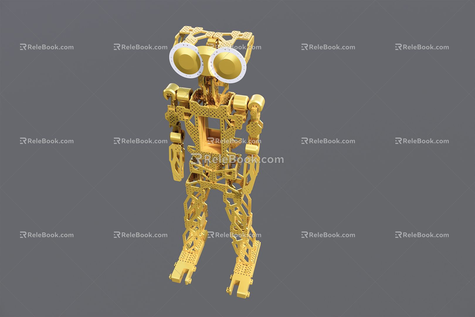 Modern robot yellow 3d model