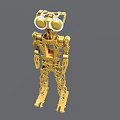 Modern robot yellow 3d model