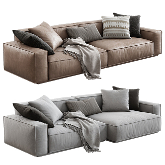 modern arflex double sofa 3d model