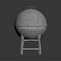 Spherical Industrial Equipment With Metal Storage Tank And Ladder Access Stand