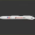 Lockheed Martin Missile With American Flag And Aerodynamic White Body Design Features