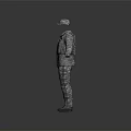 Camouflage Military Uniform Set With Vest And Hat For Military Roles 3d model