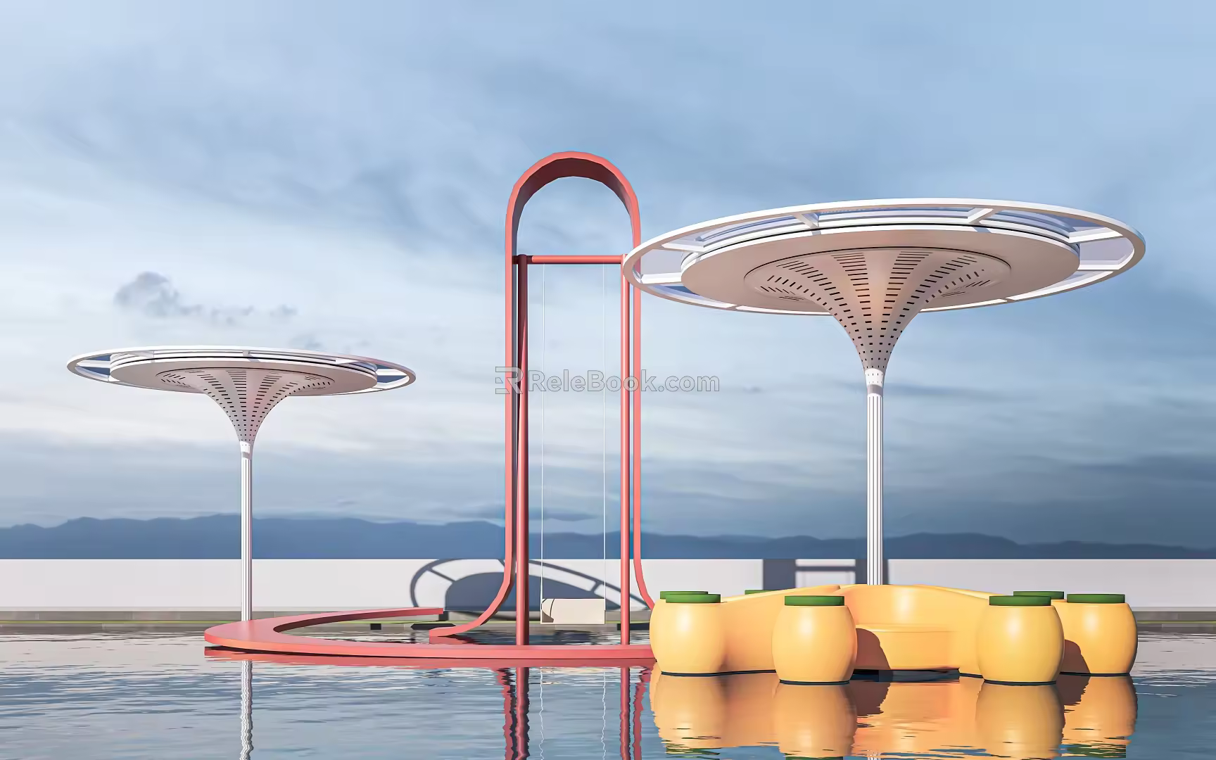 Modern Pavilion Landscape Pavilion Landscape Structures Landscape Pavilion 3d model