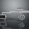Medical Ceiling Mounted Boom System With Monitor Display And Surgical Lighting Unit