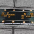 Illuminated Fountain Design With Decorative Lights And Water Feature At Night