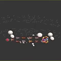 Santa Claus With Reindeer Pulling Sleigh Loaded With Colorful Gifts On Snowy Background