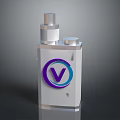 Modern White Household Product With V Shaped Logo And Cylindrical Top Parts