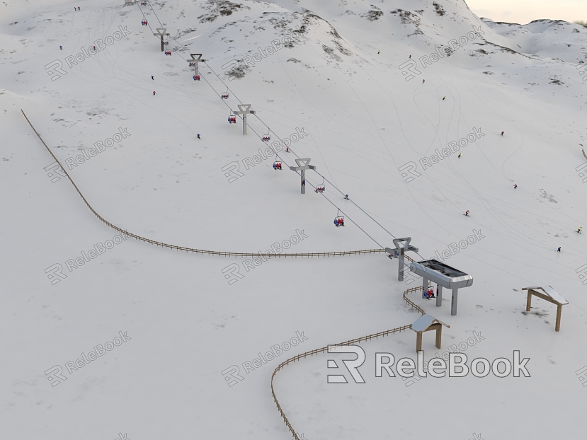 Ski resort Ski rink model