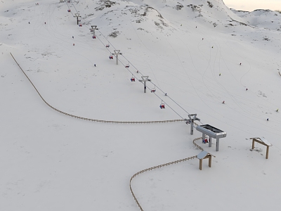 Ski resort Ski rink model