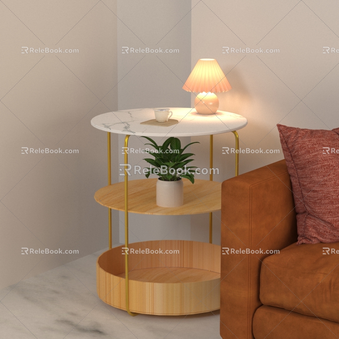 Sofa coffee table corner table model