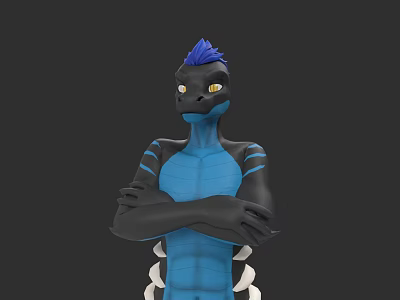 Fantasy Orc Character Hairy 3d model