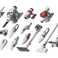 Smart Vacuum Cleaning Machines With Various Attachments Multiple Designs And Handheld Models 3d model