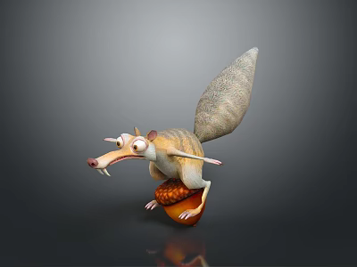 Modern Squirrel Cartoon Squirrel Anime Squirrel Mouse Quette 3d model