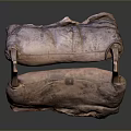 Traditional Handcrafted Equipment with Wooden Frames and Leather Covering for Carrying Loads