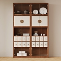 New Chinese Style Tea Cabinet Tea Set Display Cabinet Tea Room Cabinet Display Cabinet 3d model