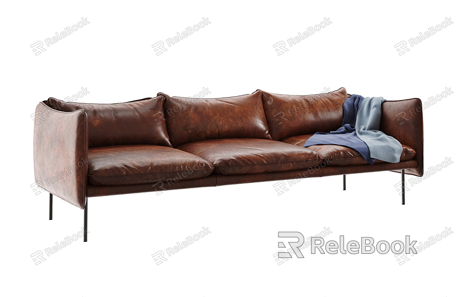 Modern three-seat sofa model