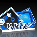 Commercial Equipment With Blue Frame For Tech Revolution And Industry Transformation Summit