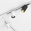 Sleek LED Track Lighting With White Downlights Black Spotlights And Warm Gold Illumination