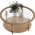 Log wind coffee table 3d model