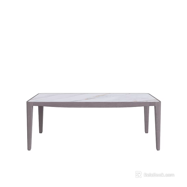 Modern Dining Table With Sleek Gray Legs And Elegant Marble Top Surface 3d model