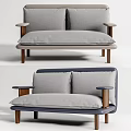 Modern double sofa 3d model